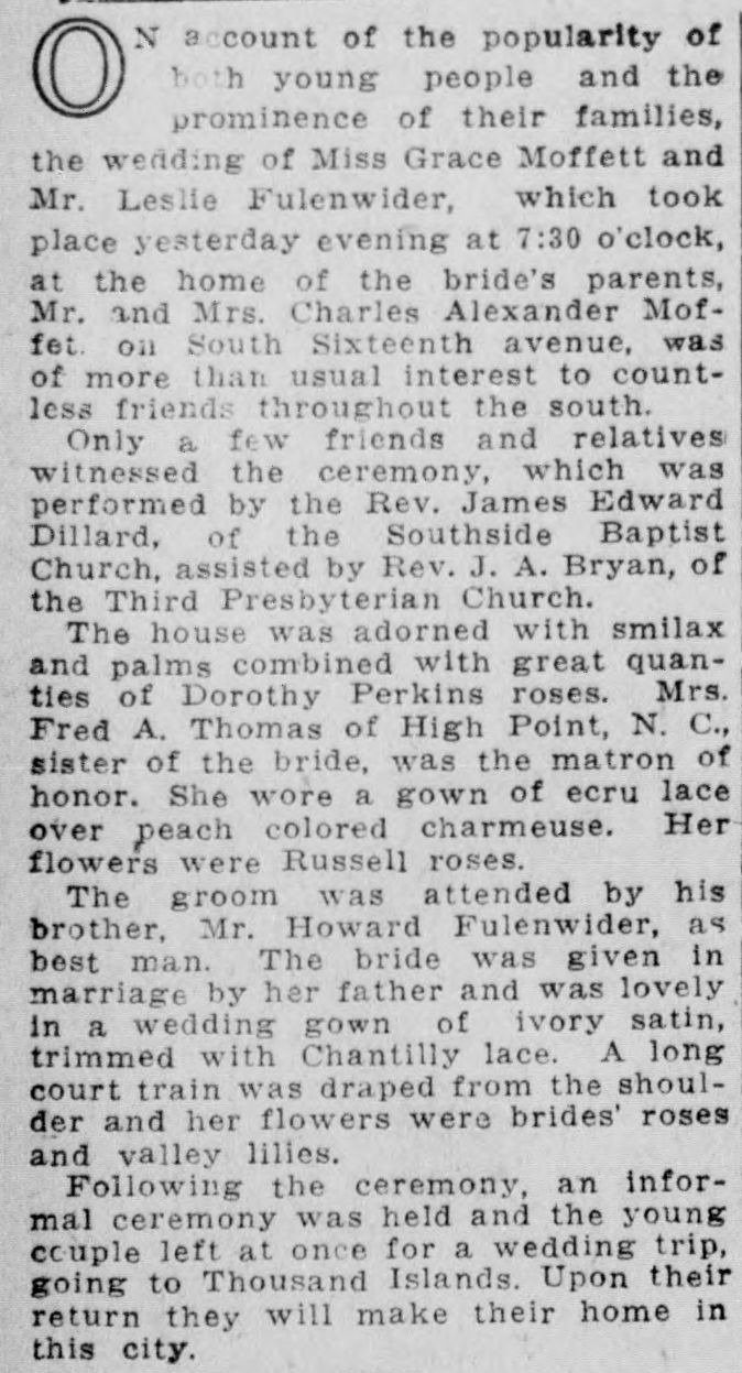 Grace Moffett-Leslie Fulenwider